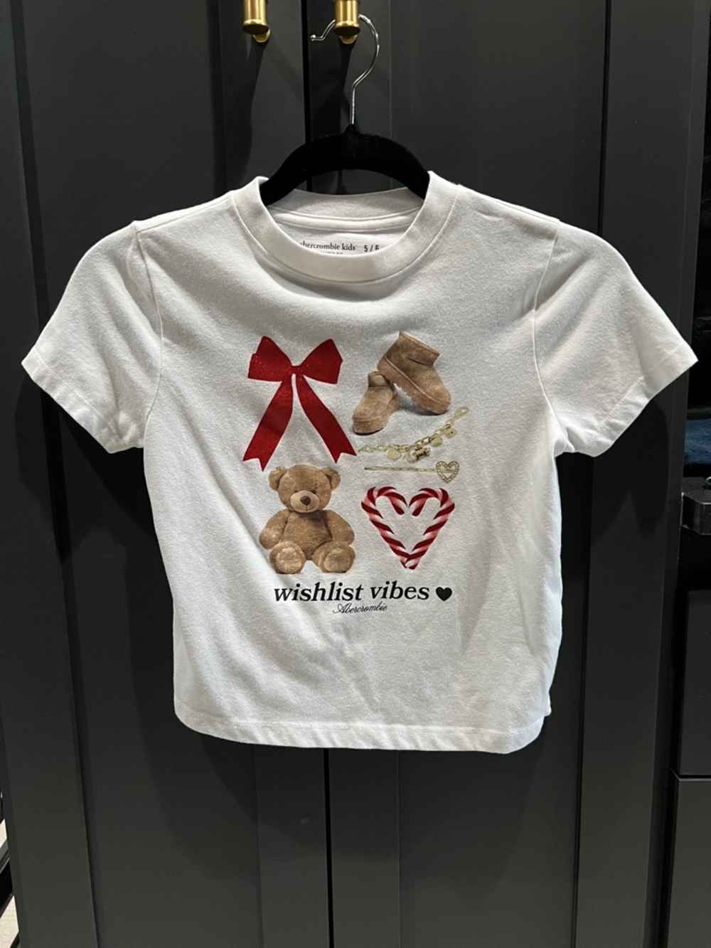 Graphic Tee — White with Red & Brown Accents
